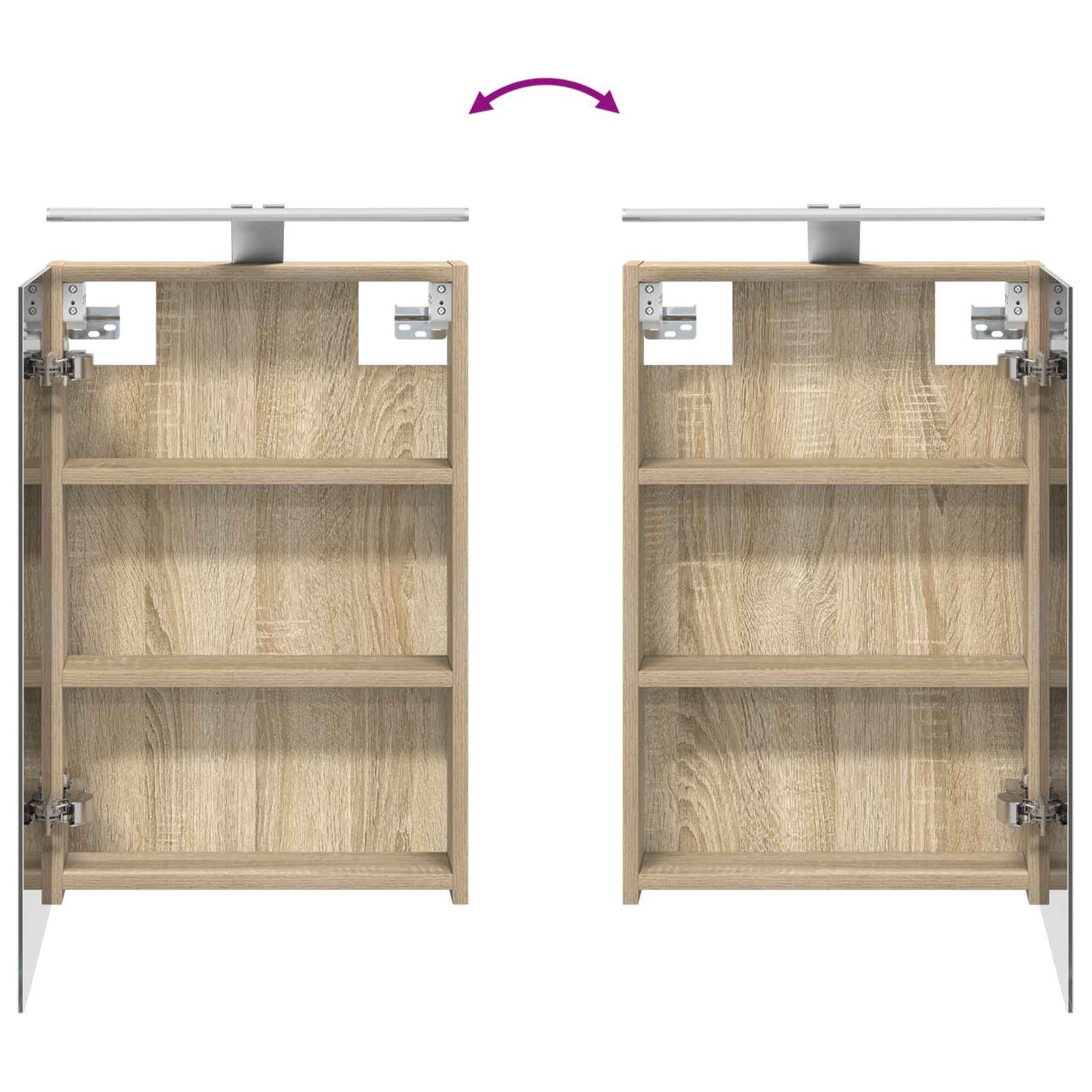 Bathroom Cabinet Set 4 pcs Sonoma Oak Engineered Wood