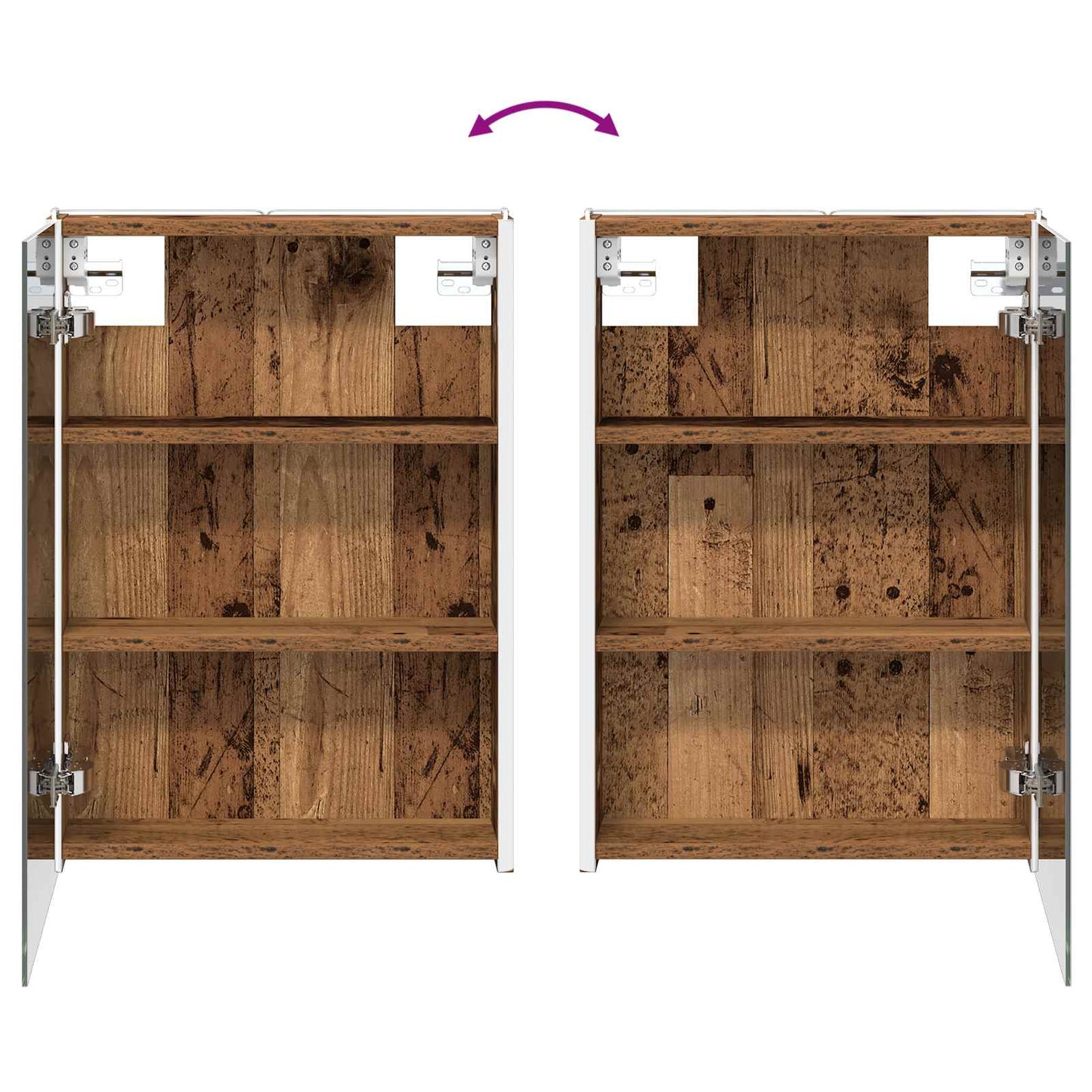 Bathroom Cabinet Set 4 pcs Old Wood Engineered Wood