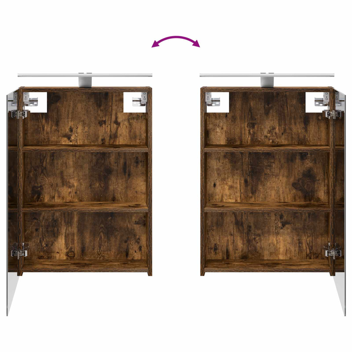 Bathroom Furniture Set 4 pcs Smoked Oak