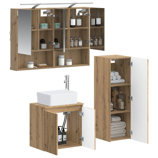 Bathroom Furniture Set 4 pcs Artisan Oak Bathroom Furniture Set 4 pcs Artisan Oak