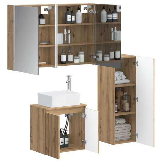 Bathroom Furniture Set 4 pcs Artisan Oak Bathroom Furniture Set 4 pcs Artisan Oak