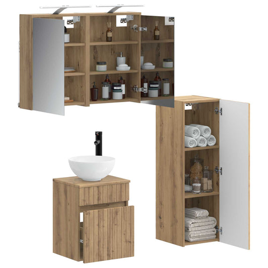 Bathroom Furniture Set 4 pcs Artisan Oak Bathroom Furniture Set 4 pcs Artisan Oak