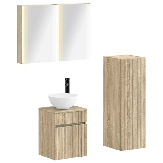 Bathroom Furniture Set 4 pcs Sonoma Oak Bathroom Furniture Set 4 pcs Sonoma Oak