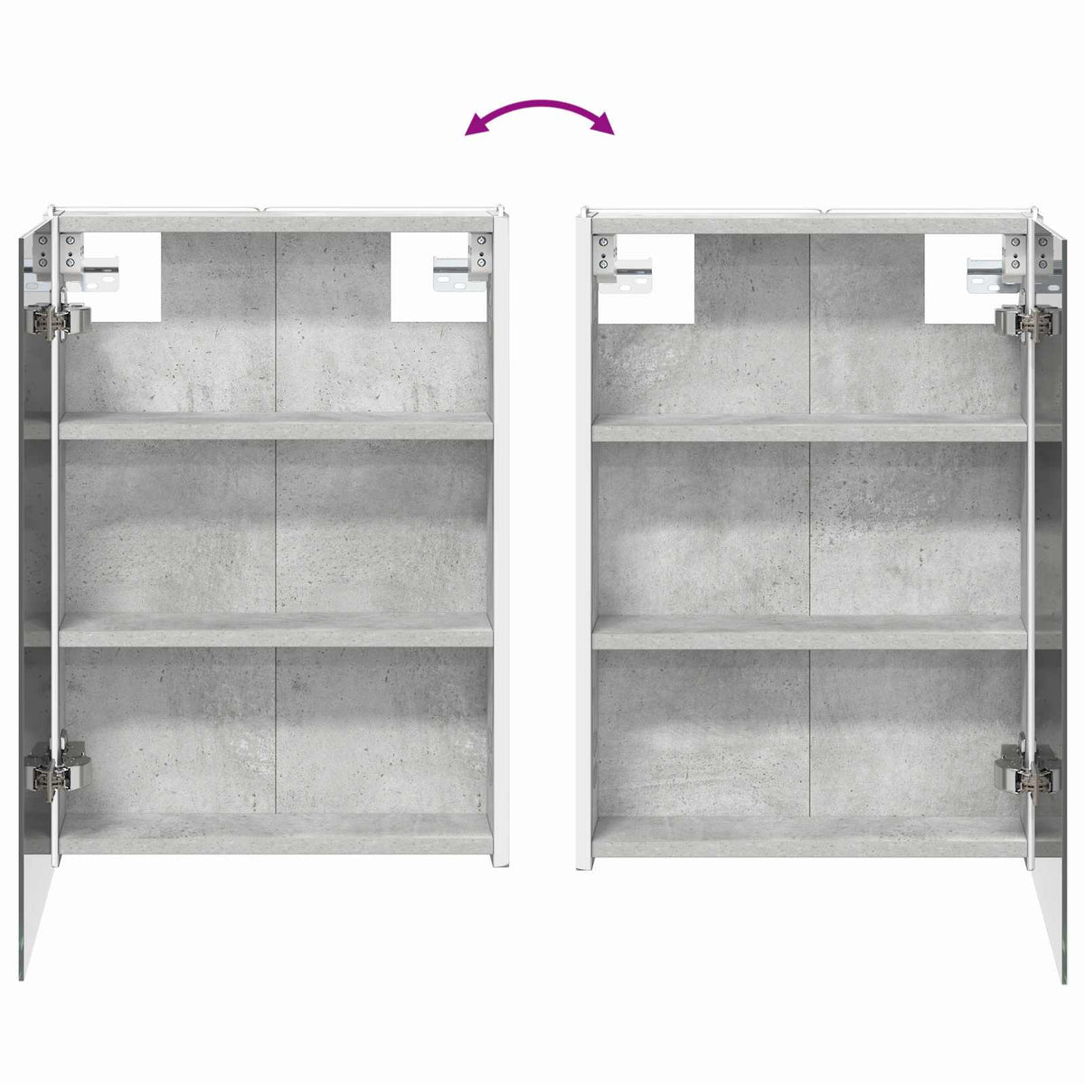 Bathroom Furniture Set 4 pcs Concrete Grey