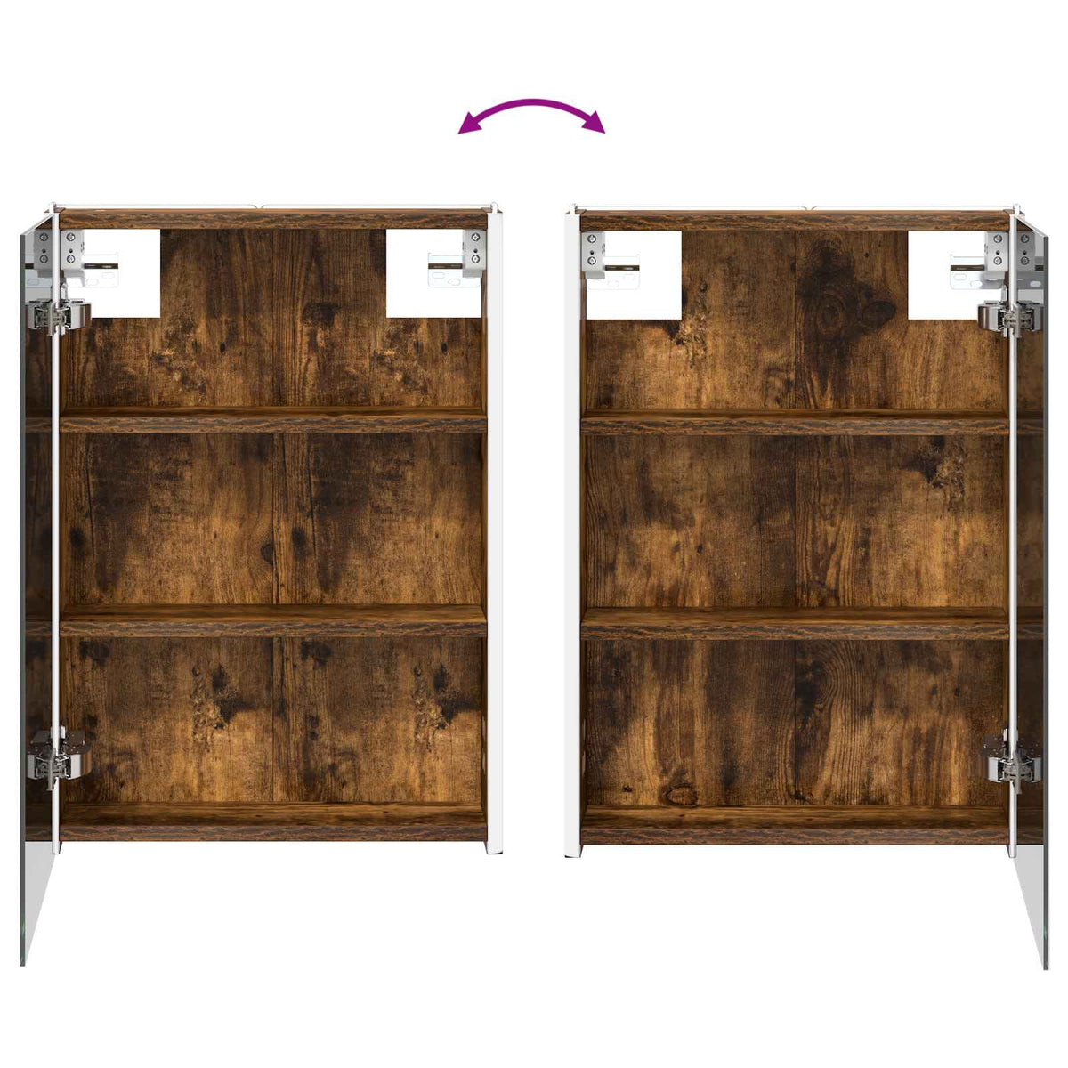 Bathroom Furniture Set 4 pcs Smoked Oak