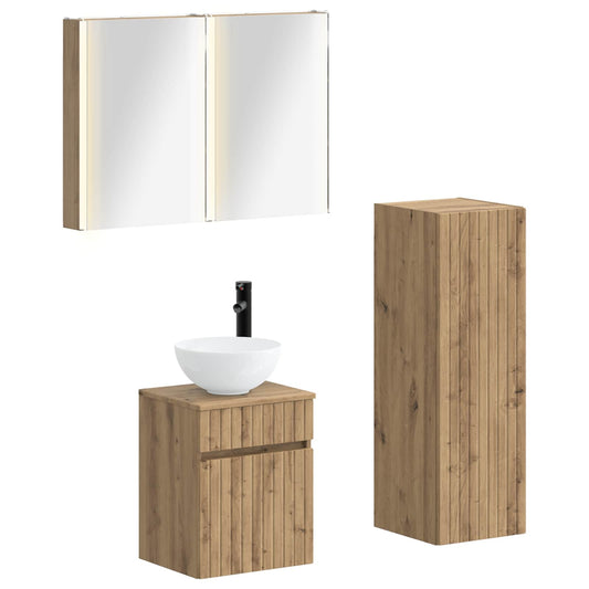 Bathroom Furniture Set 4 pcs Artisan Oak Bathroom Furniture Set 4 pcs Artisan Oak