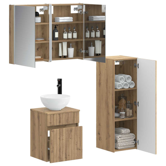 Bathroom Furniture Set 4 pcs Artisan Oak Bathroom Furniture Set 4 pcs Artisan Oak