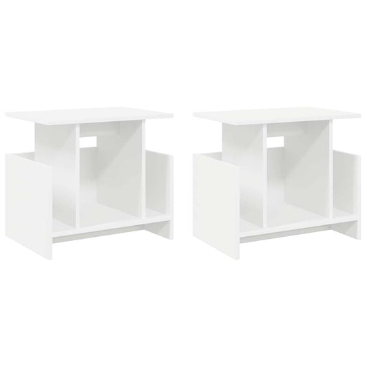 TV Stand 2 pcs White 50 x 35 x 45 cm Engineered Wood TV Stand 2 pcs White 50 x 35 x 45 cm Engineered Wood