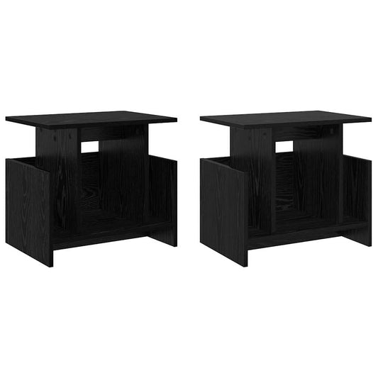 TV Stand 2 pcs Black Oak 50 x 35 x 45 cm Engineered Wood TV Stand 2 pcs Black Oak 50 x 35 x 45 cm Engineered Wood