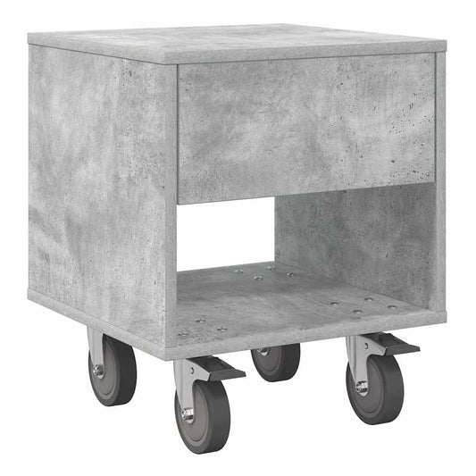 Bedside Table Concrete Grey 40.5 x 40 x 48 cm Engineered Wood Bedside Table Concrete Grey 40.5 x 40 x 48 cm Engineered Wood