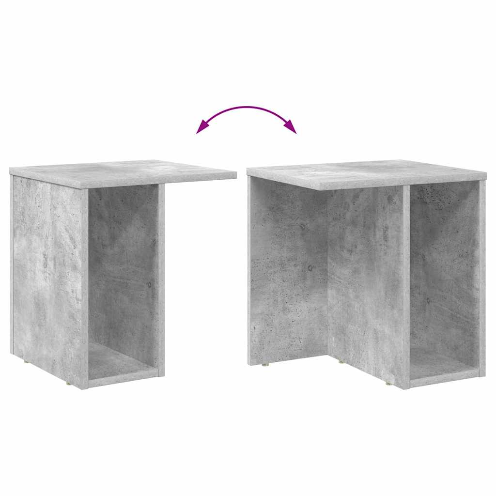 End Table 2 pcs Concrete Grey 37 x 32 x 40 cm Engineered Wood