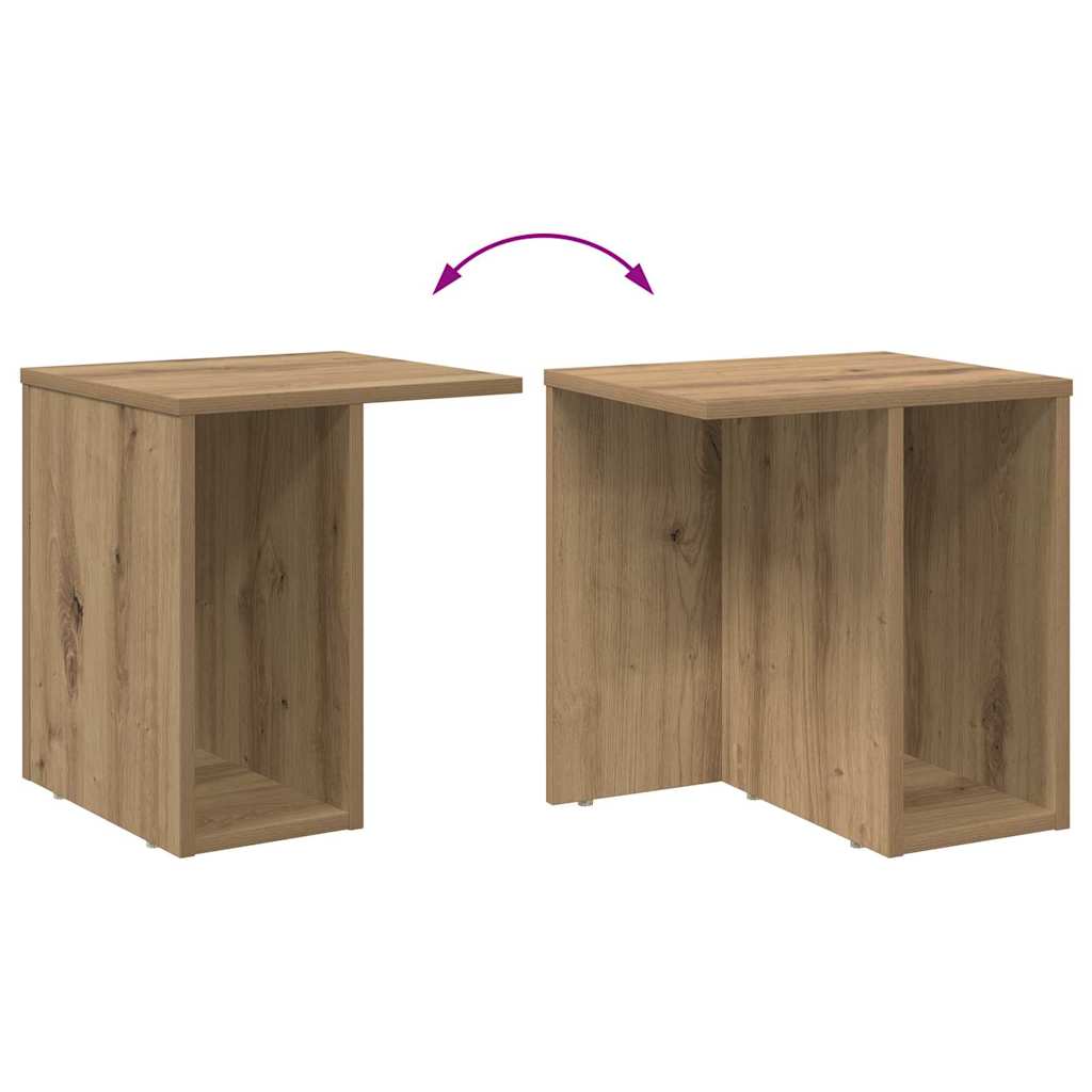 End Table 2 pcs Artisan Oak 37 x 32 x 40 cm Engineered Wood