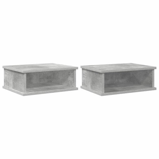 Bedside Table 2 pcs Concrete Grey 40 x 31 x 15 cm Bedside Table 2 pcs Concrete Grey 40 x 31 x 15 cm