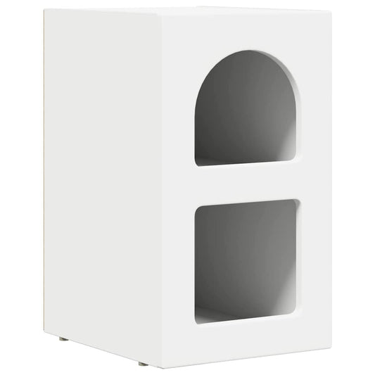 Bedside Table ELST White 29.5 x 33.5 x 50 cm Engineered Wood Bedside Table ELST White 29.5 x 33.5 x 50 cm Engineered Wood