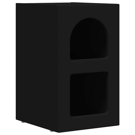 Bedside Table ELST Black 29.5 x 33.5 x 50 cm Engineered Wood Bedside Table ELST Black 29.5 x 33.5 x 50 cm Engineered Wood