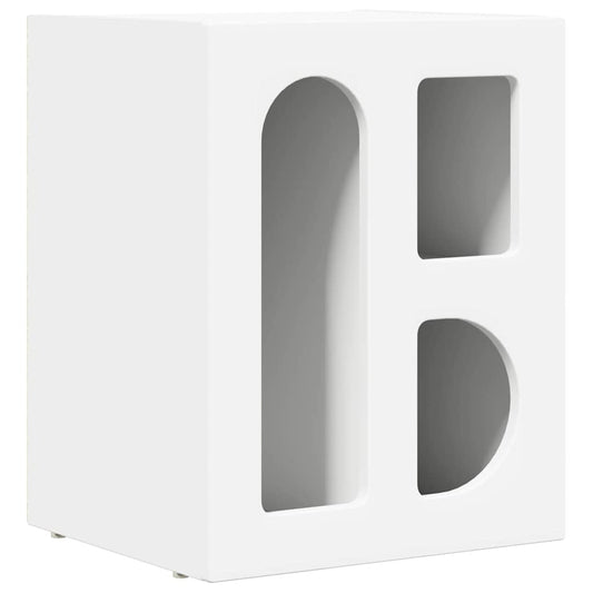 Bedside Table ELST White 40 x 35 x 50 cm Engineered Wood Bedside Table ELST White 40 x 35 x 50 cm Engineered Wood