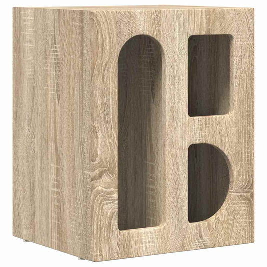Bedside Table ELST Sonoma Oak 40 x 35 x 50 cm Engineered Wood Bedside Table ELST Sonoma Oak 40 x 35 x 50 cm Engineered Wood
