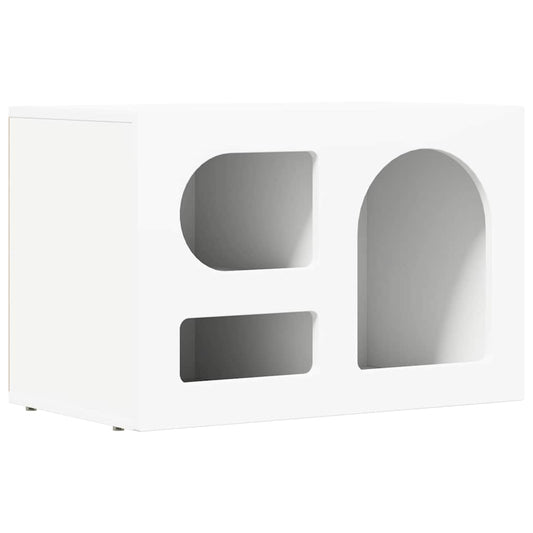 TV Cabinet ELST 60 x 35 x 40 cm White Engineered Wood TV Cabinet ELST 60 x 35 x 40 cm White Engineered Wood