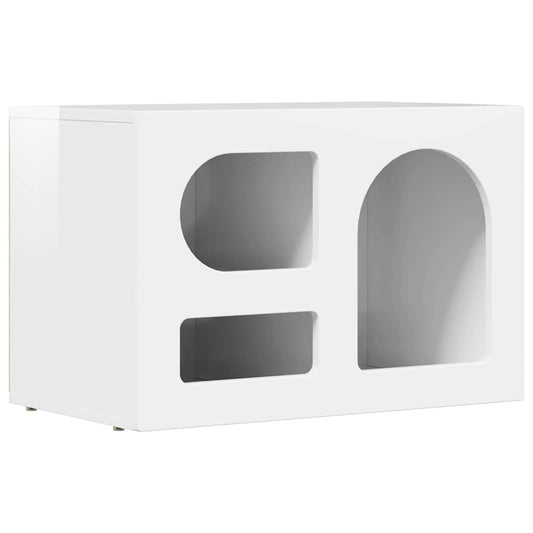 TV Cabinet ELST 60 x 35 x 40 cm High Gloss White TV Cabinet ELST 60 x 35 x 40 cm High Gloss White