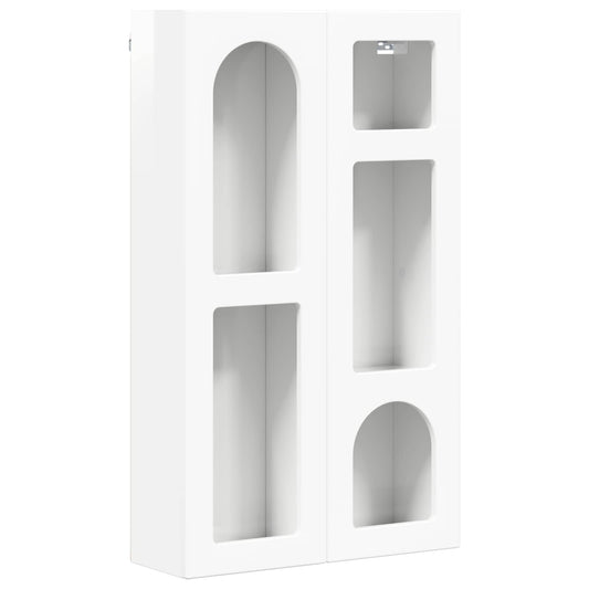 Hanging Cabinet ELST High Gloss White 59 x 20 x 100 cm Hanging Cabinet ELST High Gloss White 59 x 20 x 100 cm