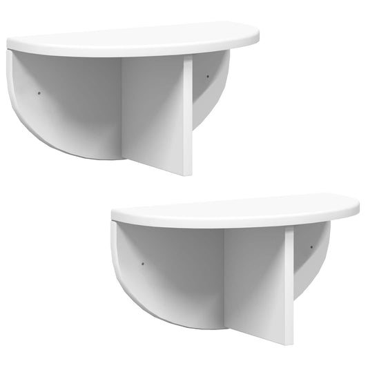 Wall Shelf 2 pcs White 38 x 19 x 19 cm Engineered Wood Wall Shelf 2 pcs White 38 x 19 x 19 cm Engineered Wood