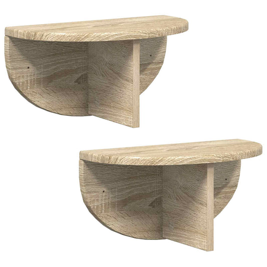 Wall Shelf 2 pcs Sonoma Oak 38 x 19 x 19 cm Engineered Wood Wall Shelf 2 pcs Sonoma Oak 38 x 19 x 19 cm Engineered Wood