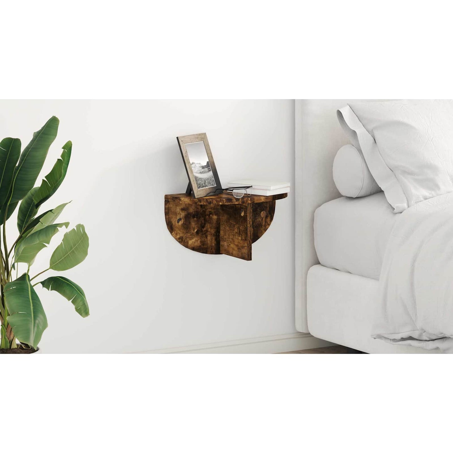 Wall Shelf 2 pcs Smoked Oak 38 x 19 x 19 cm Engineered Wood