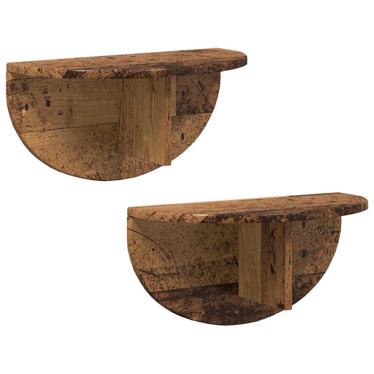 Wall Shelf 2 pcs Old Wood 48 x 24 x 24 cm Engineered Wood Wall Shelf 2 pcs Old Wood 48 x 24 x 24 cm Engineered Wood