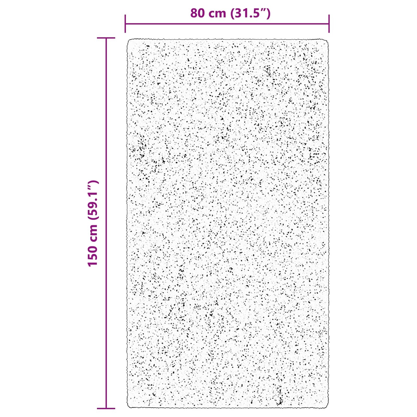 Medium Pile Soft and Washable Rug HUARTE Brown 150 x 80 cm