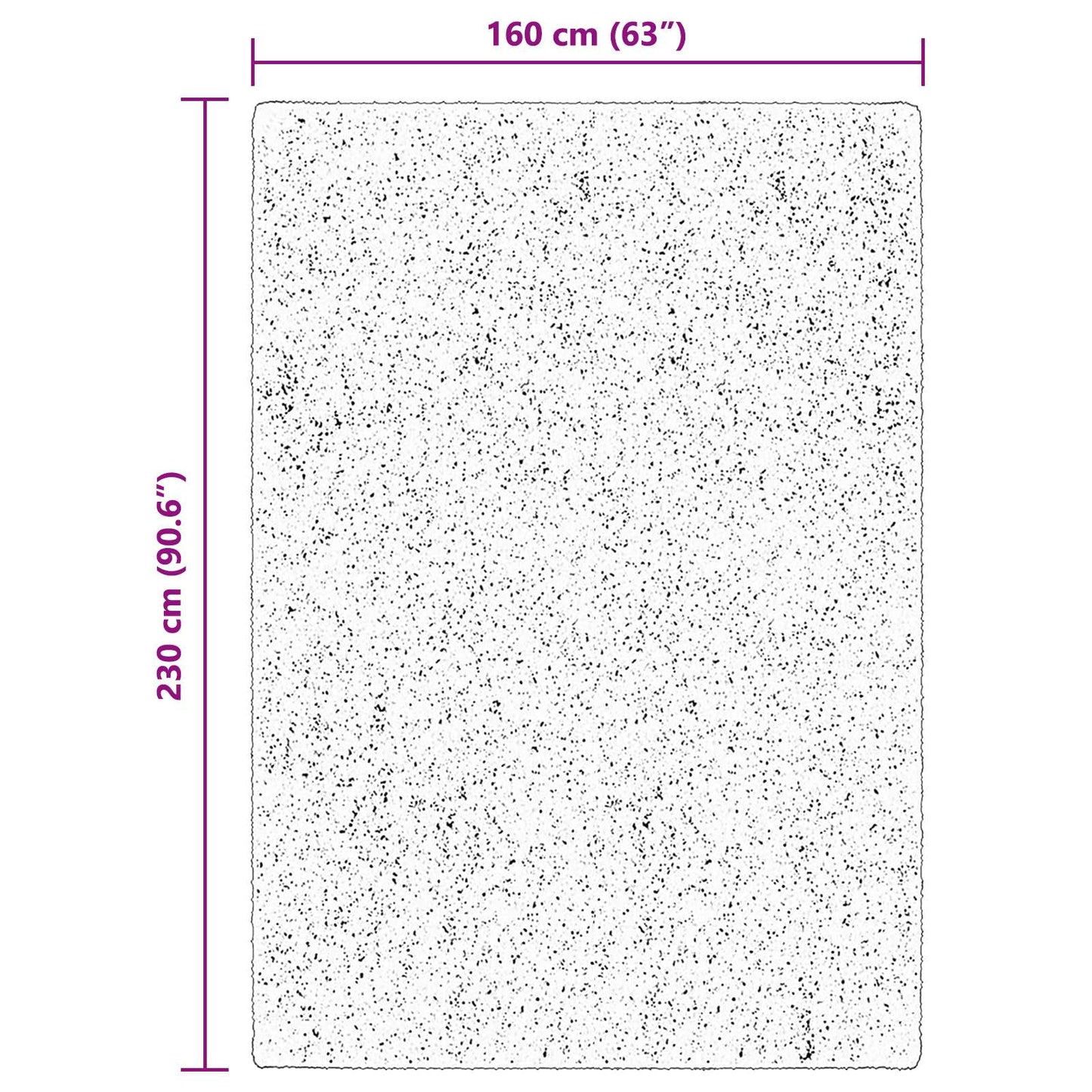 Medium Pile Soft and Washable Rug HUARTE Brown 230 x 160 cm