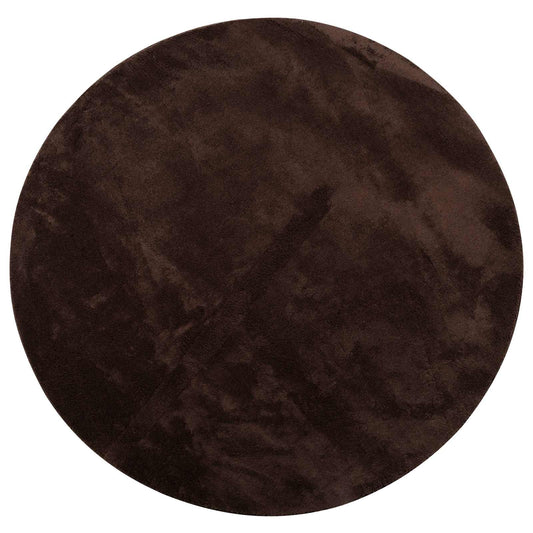 Medium Pile Soft and Washable Rug HUARTE Brown Ø 200 CM Medium Pile Soft and Washable Rug HUARTE Brown Ø 200 CM