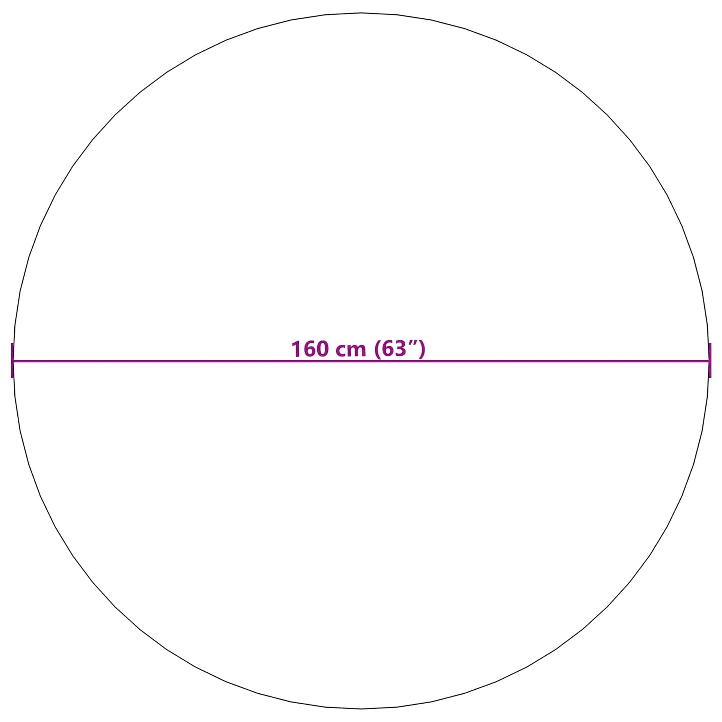 Area Rugs Round PALMERAS Cream Ø 160 CM Polyester