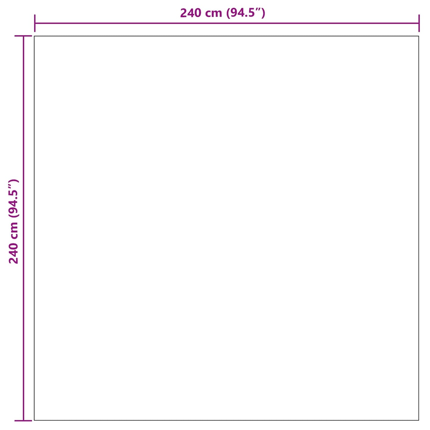 Area Rugs Square PALMERAS Beige 240 x 240 cm Polyester