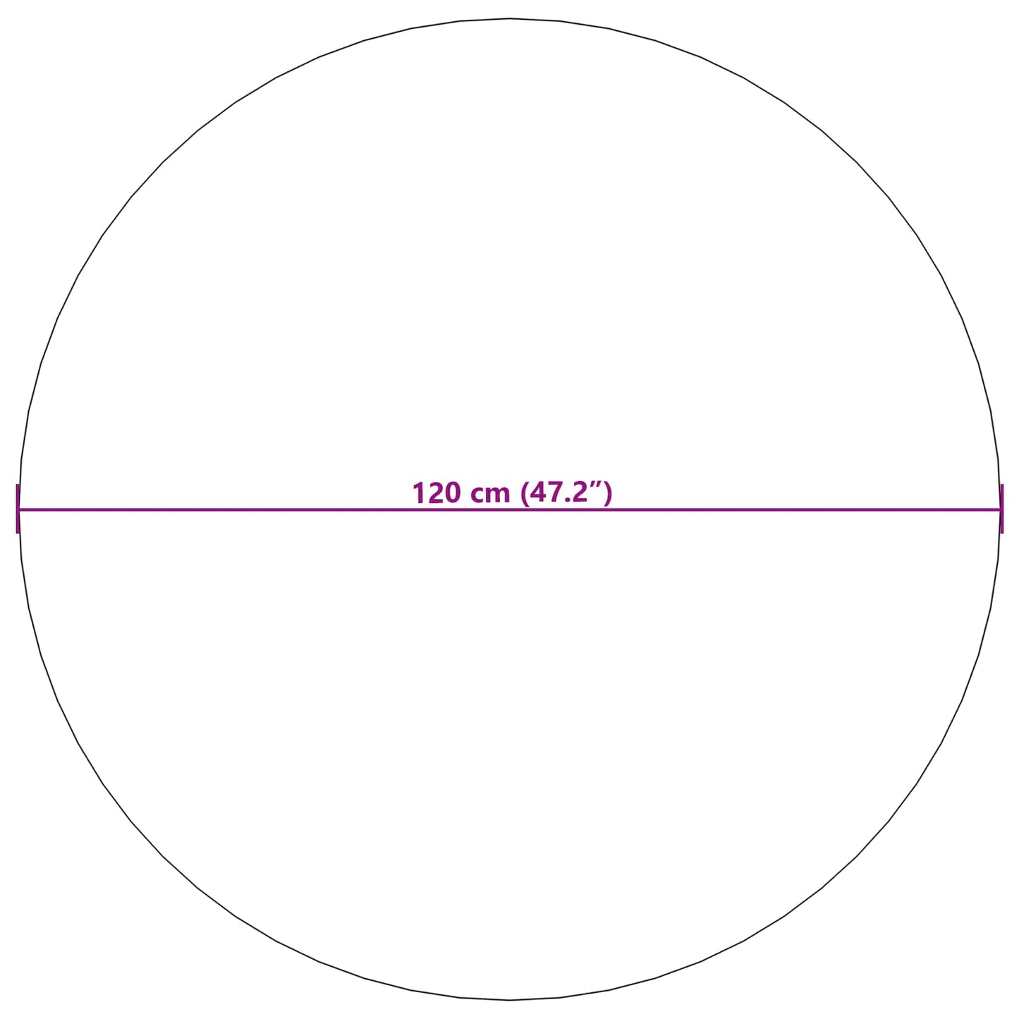 Area Rugs Round LUGO Taupe Ø 120 CM Polyester