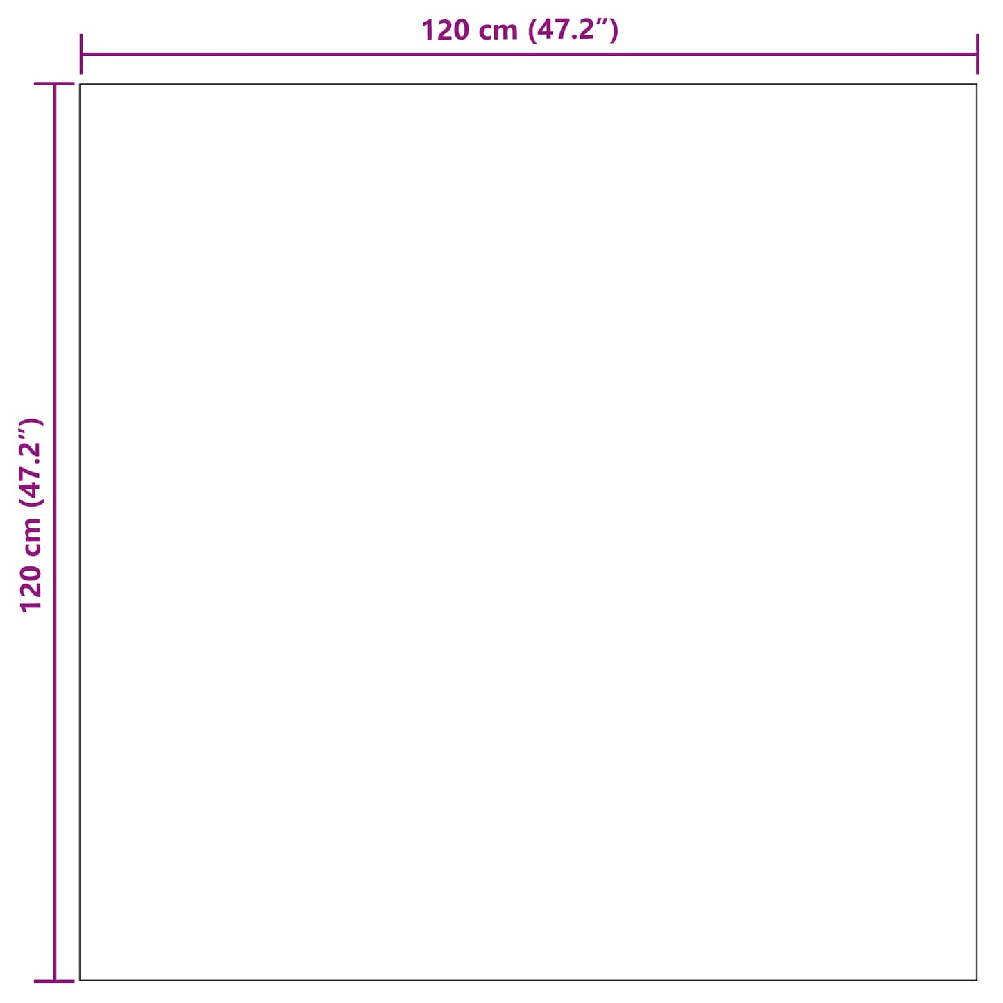 Area Rugs Square LUGO Cream and Taupe 120 x 120 cm Polyester