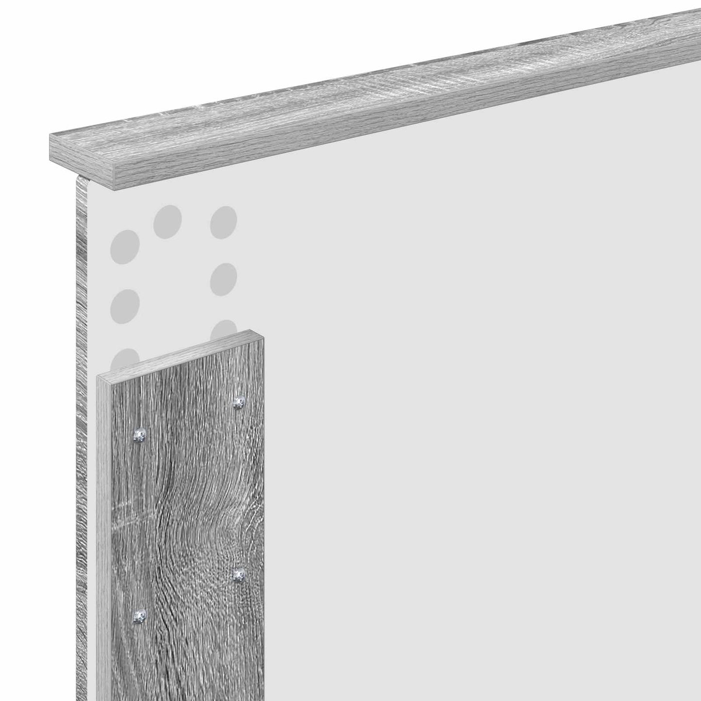 Bed Frame with Shelf Grey Sonoma 100 x 200 cm Engineered Wood