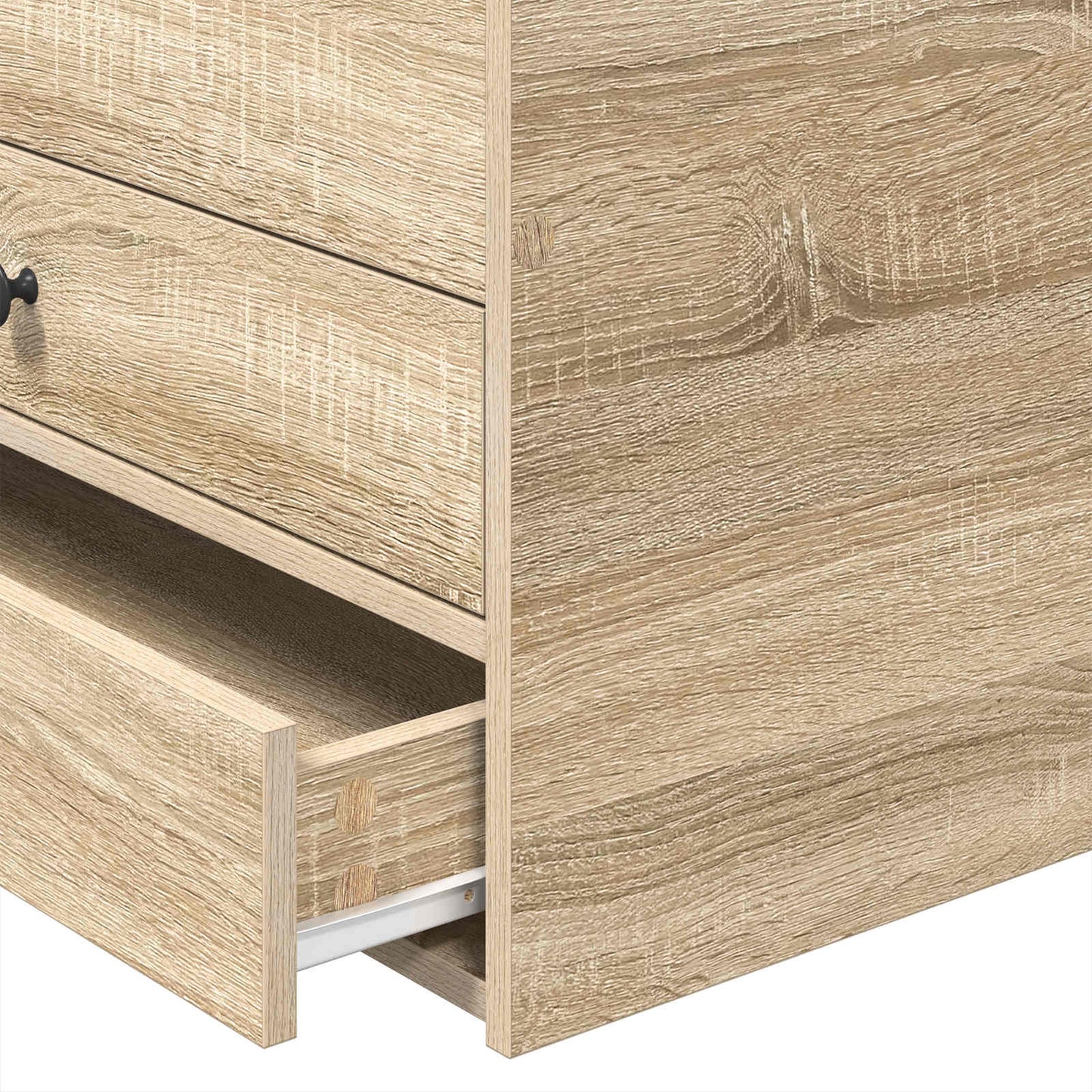 Daybed Manual Sonoma Oak and Black 100 x 200 cm Engineered Wood