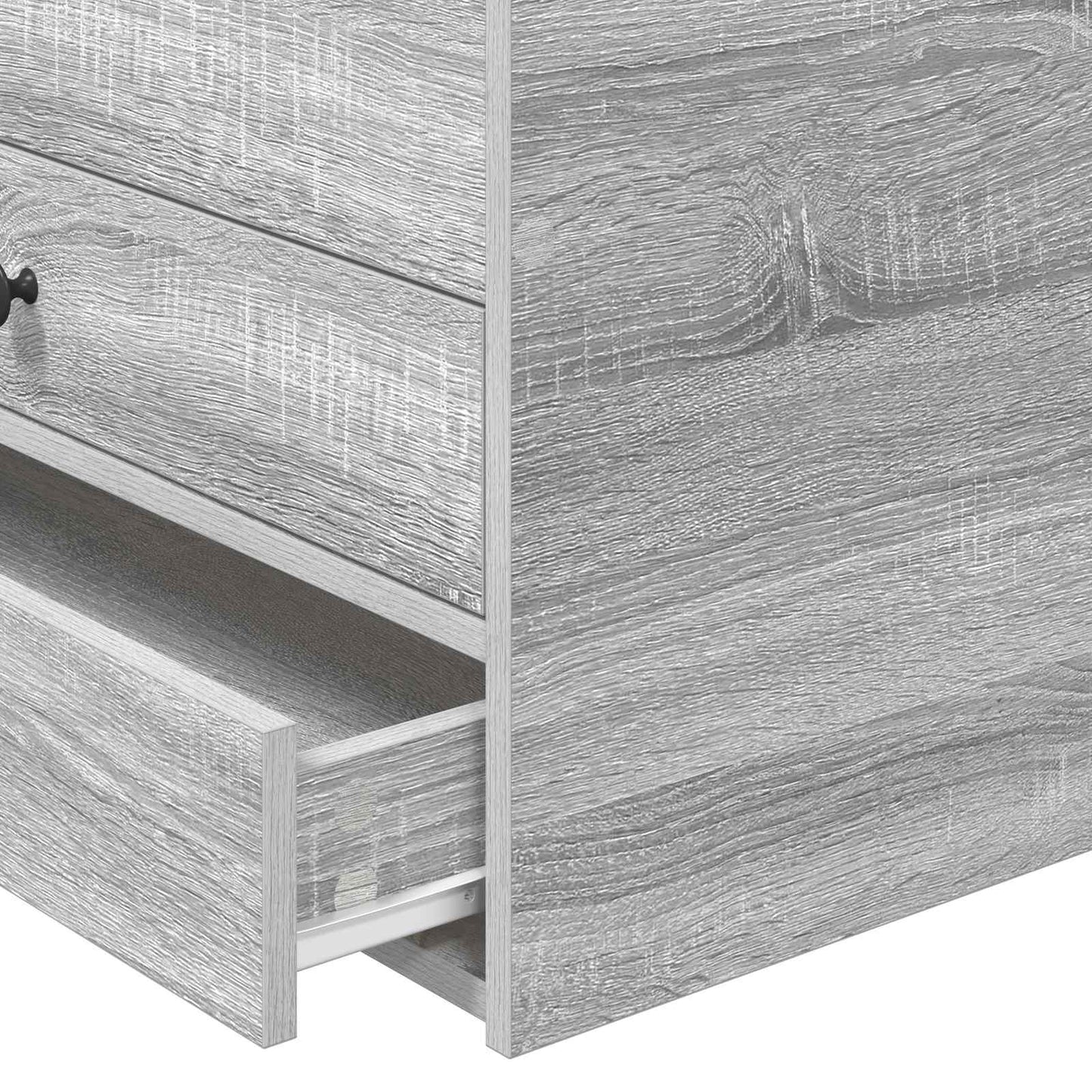 Daybed Grey Sonoma and Black 100 x 200 cm Engineered Wood