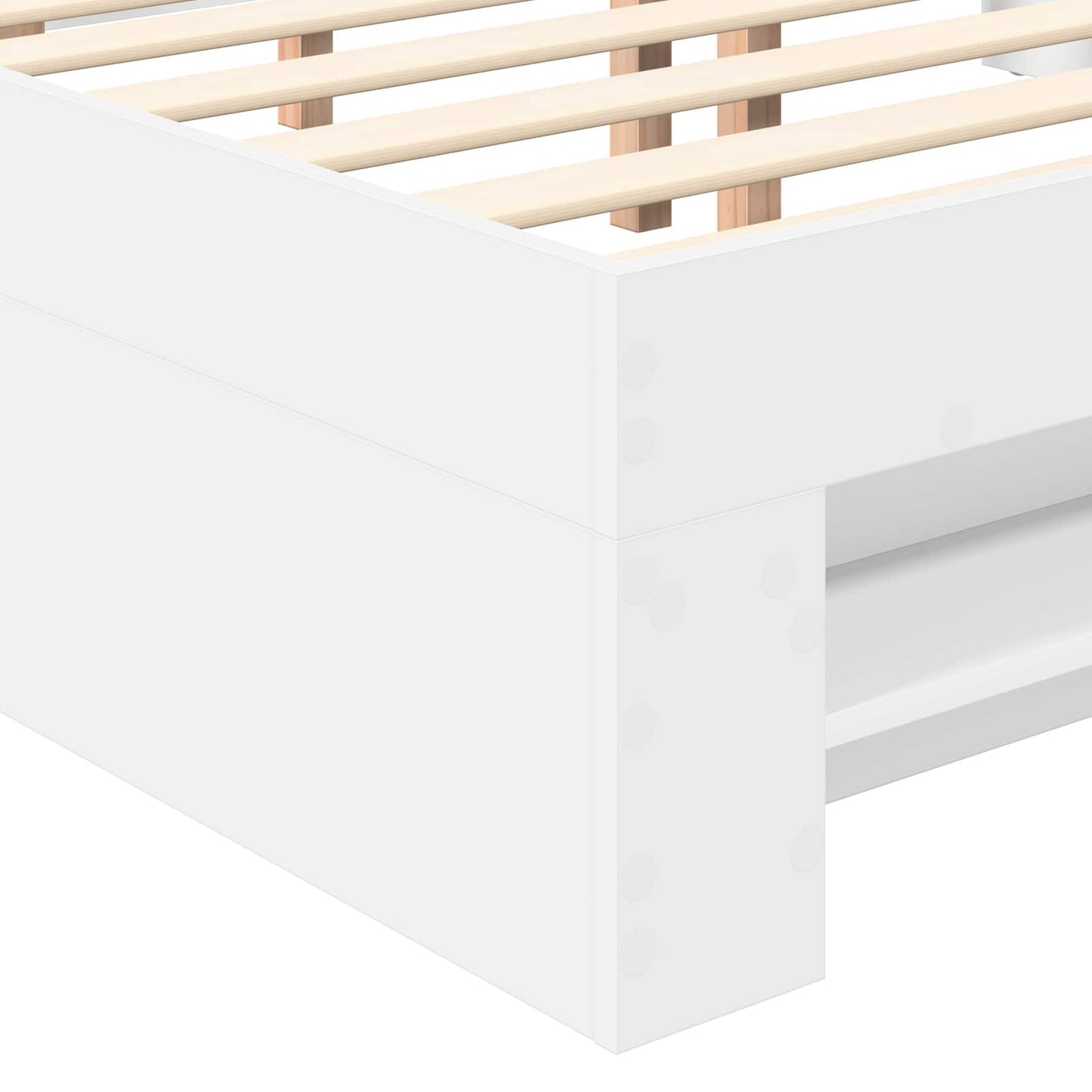 Bed Frame with Headboard White 150 x 200 cm Engineered Wood