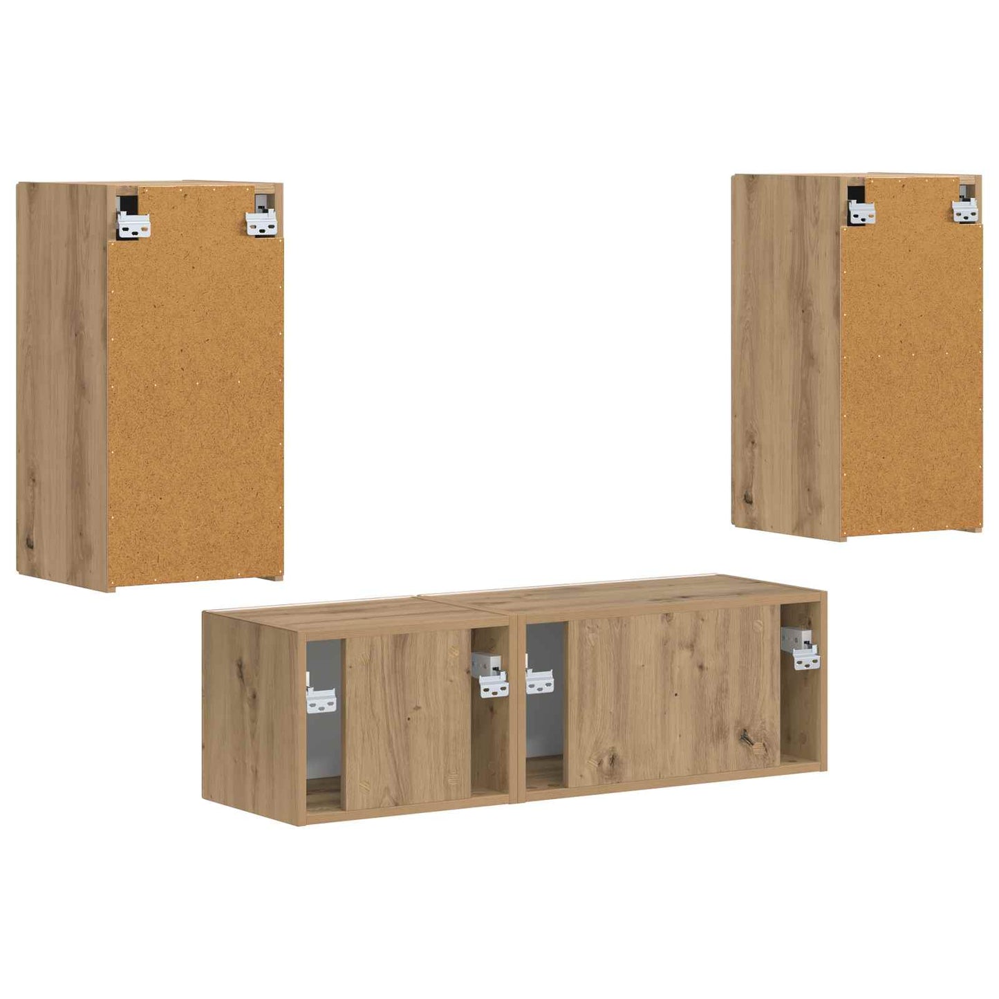 TV Wall Cabinet Set 4 pcs Artisan Oak Engineered Wood