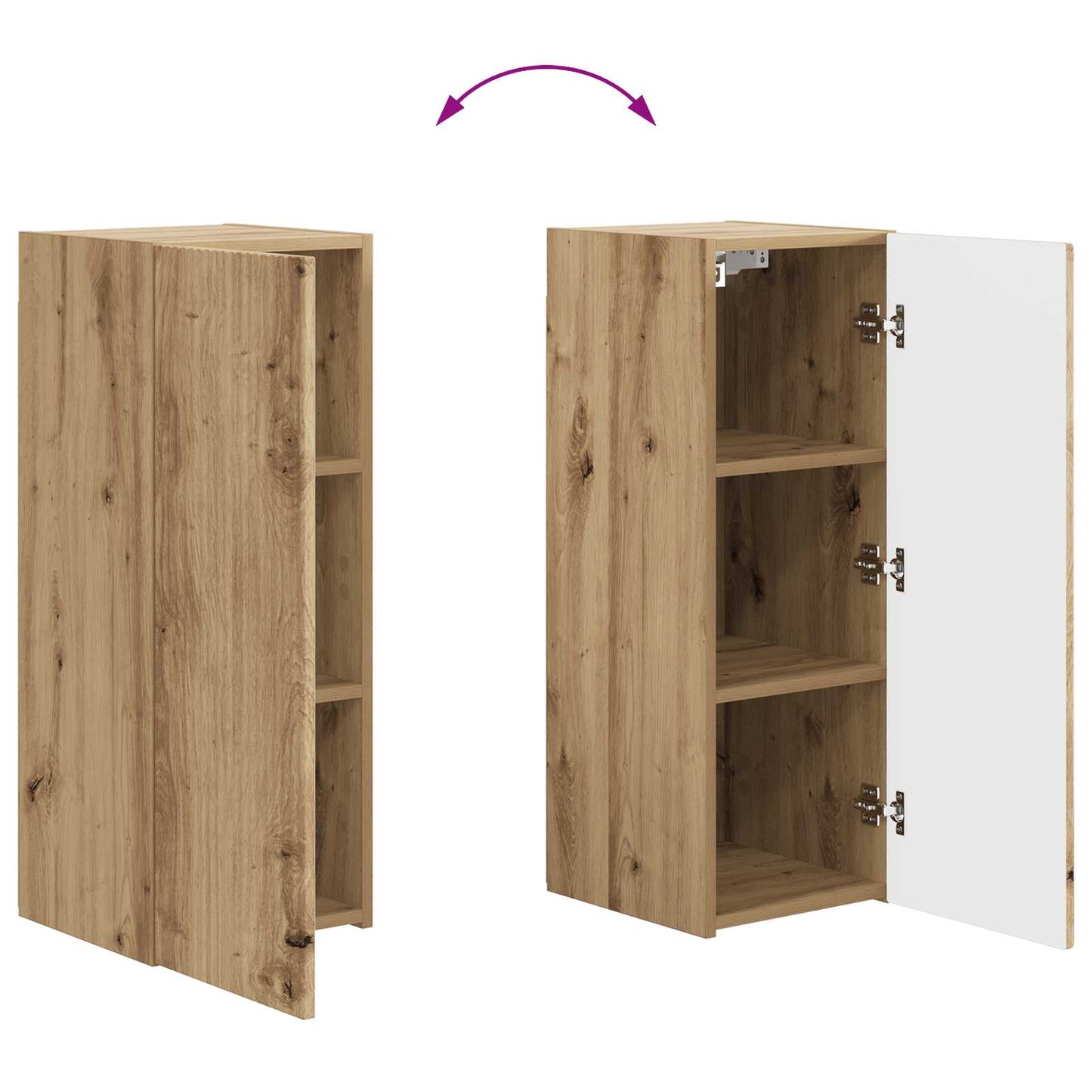 TV Wall Cabinet Set 4 pcs Artisan Oak Engineered Wood