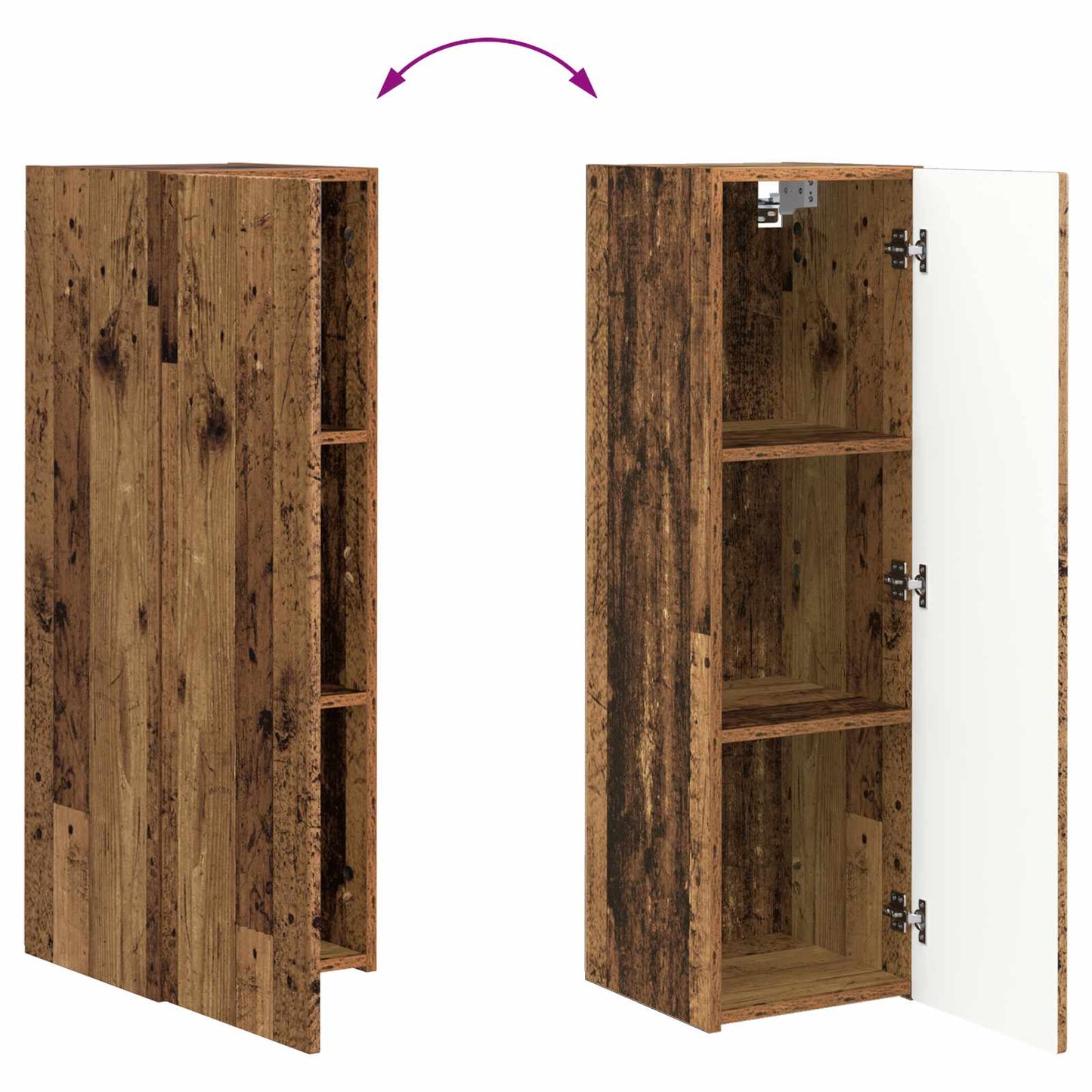 TV Wall Cabinet Set 4 pcs 29.5 x 31 x 100 cm Old Wood