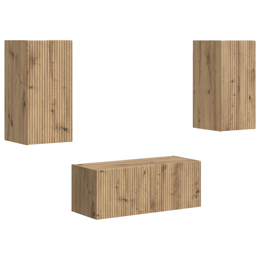 TV Cabinet Set 2 pcs Artisan Oak Engineered Wood TV Cabinet Set 2 pcs Artisan Oak Engineered Wood