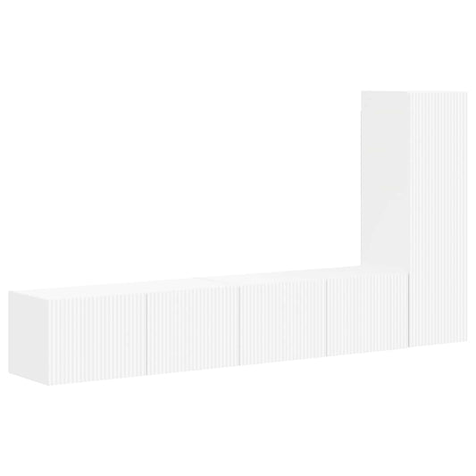 TV Cabinet Set Wall-mounted 3 pcs White Engineered Wood TV Cabinet Set Wall-mounted 3 pcs White Engineered Wood