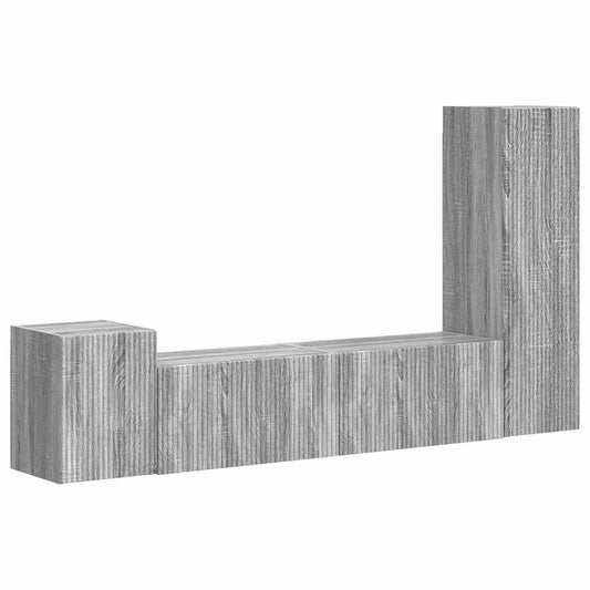 TV Cabinet Set Wall-mounted 4 pcs Grey Sonoma Engineered Wood TV Cabinet Set Wall-mounted 4 pcs Grey Sonoma Engineered Wood