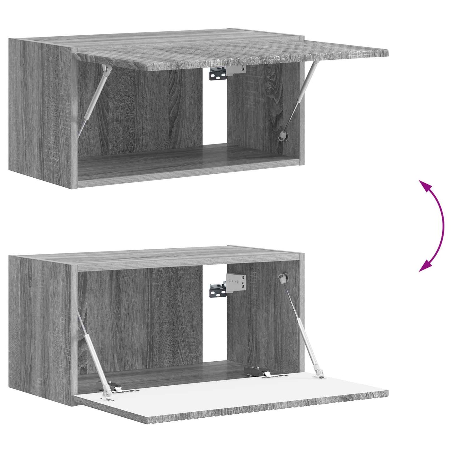 TV Cabinet Set Wall-mounted 4 pcs Grey Sonoma Engineered Wood