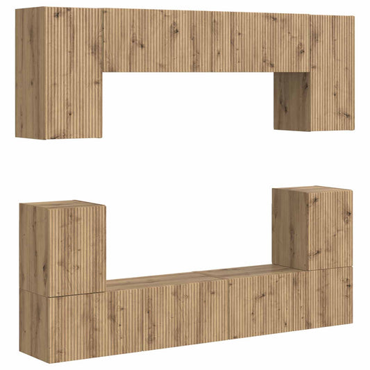 TV Cabinet Set 5 pcs Artisan Oak Engineered Wood TV Cabinet Set 5 pcs Artisan Oak Engineered Wood