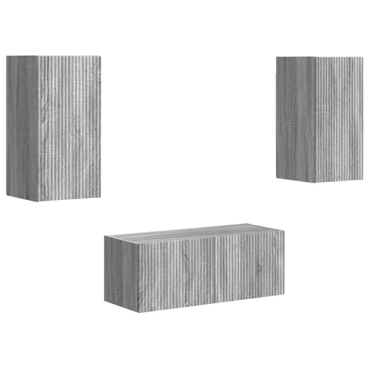 TV Cabinet Set Wall-mounted 6 pcs Grey Sonoma Engineered Wood TV Cabinet Set Wall-mounted 6 pcs Grey Sonoma Engineered Wood
