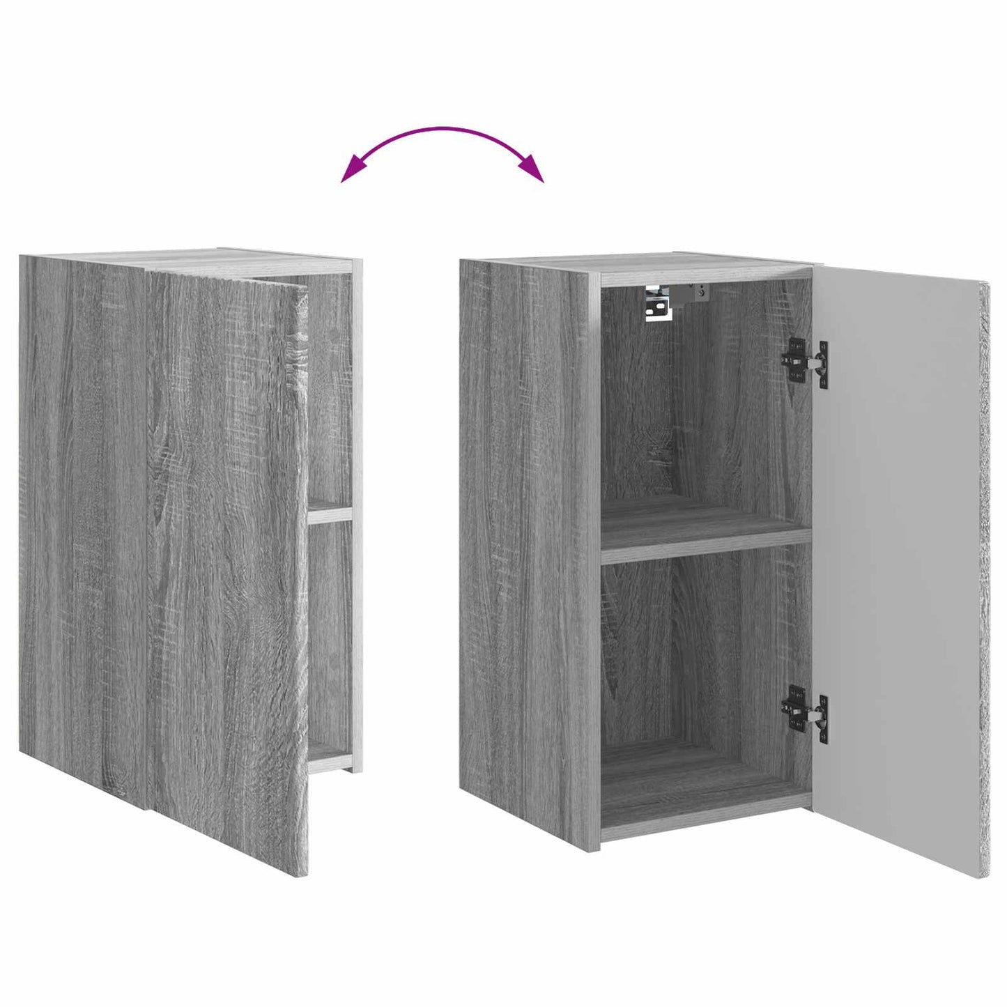 TV Cabinet Set Wall-mounted 6 pcs Grey Sonoma Engineered Wood