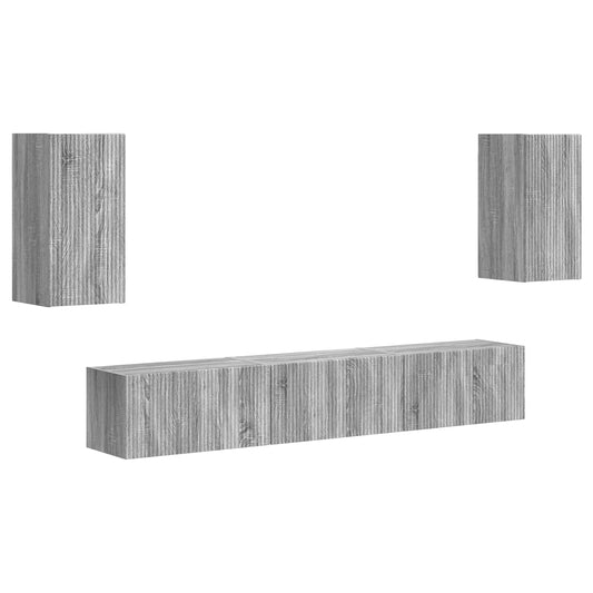 TV Cabinet Set Wall-mounted 5 pcs Grey Sonoma Engineered Wood TV Cabinet Set Wall-mounted 5 pcs Grey Sonoma Engineered Wood